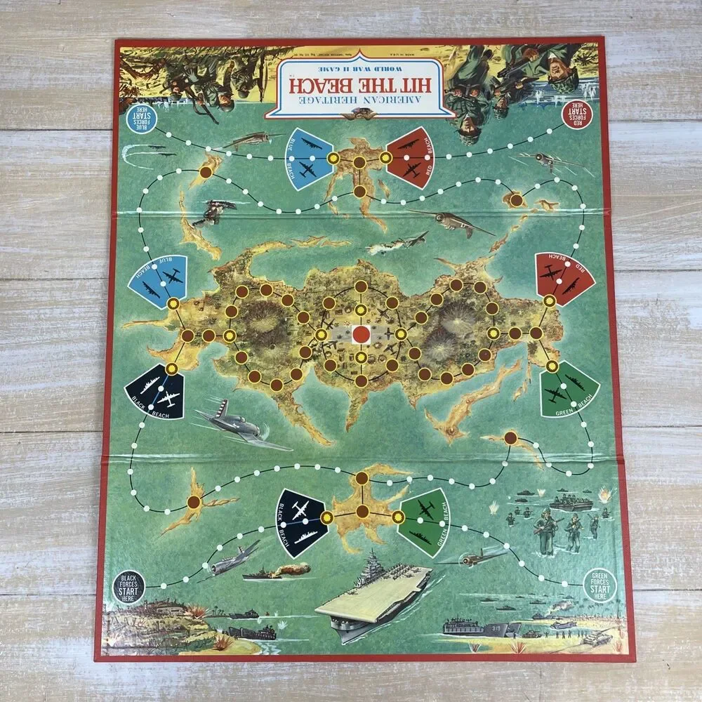 American Heritage Hit The Beach Board Game #4510 Milton Bradley 1965 *Complete